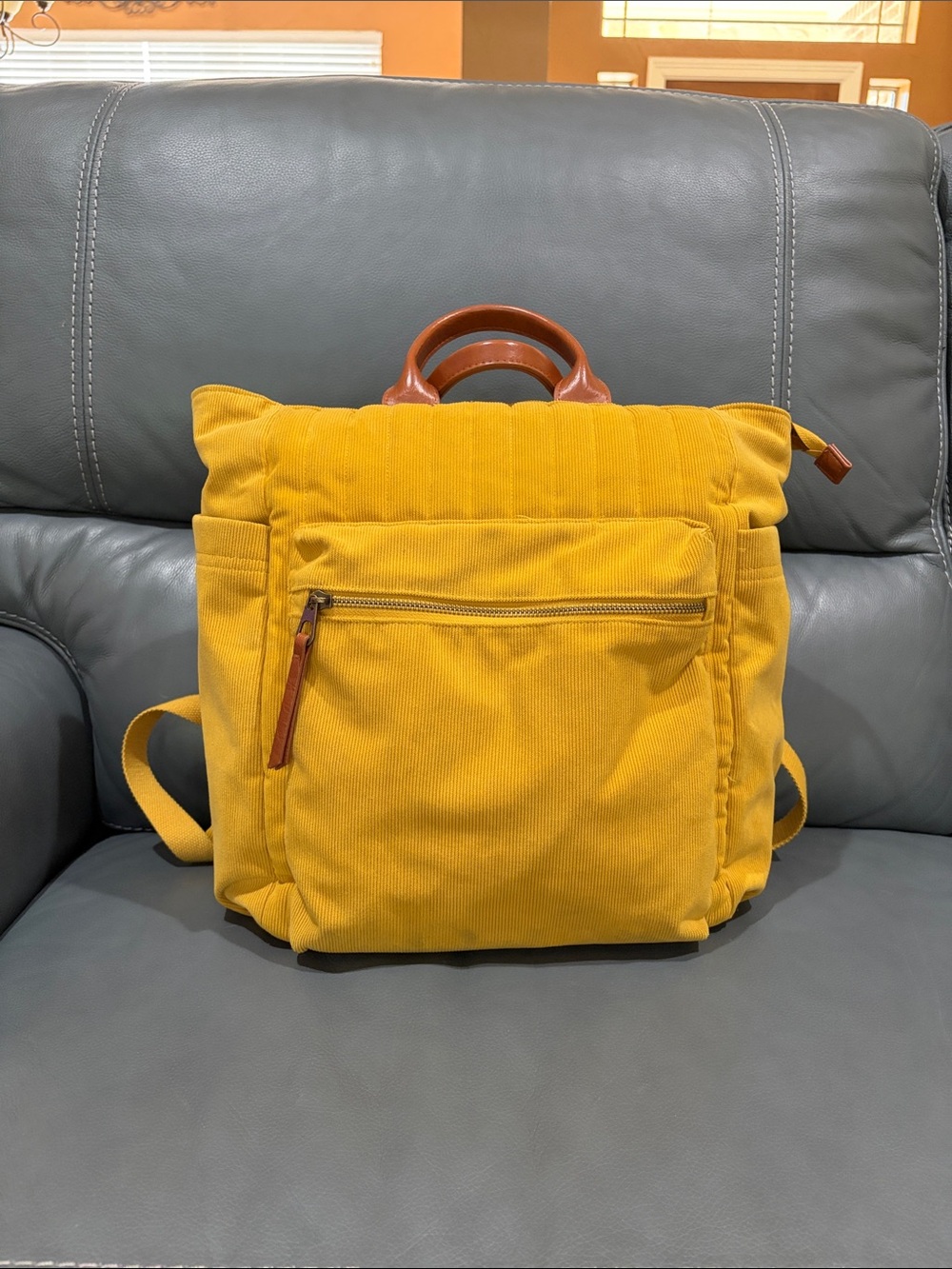 Universal Thread Corduroy Mustard Yellow Backpack